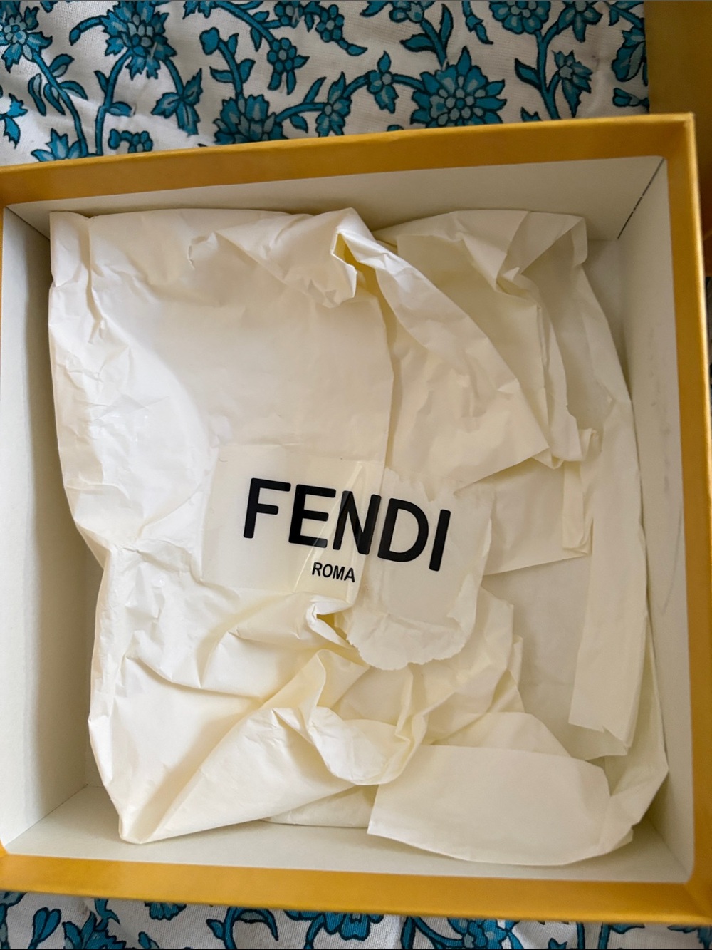 Fendi Pink Drawstring Pouch with Navy Accents - Picture 6 of 11